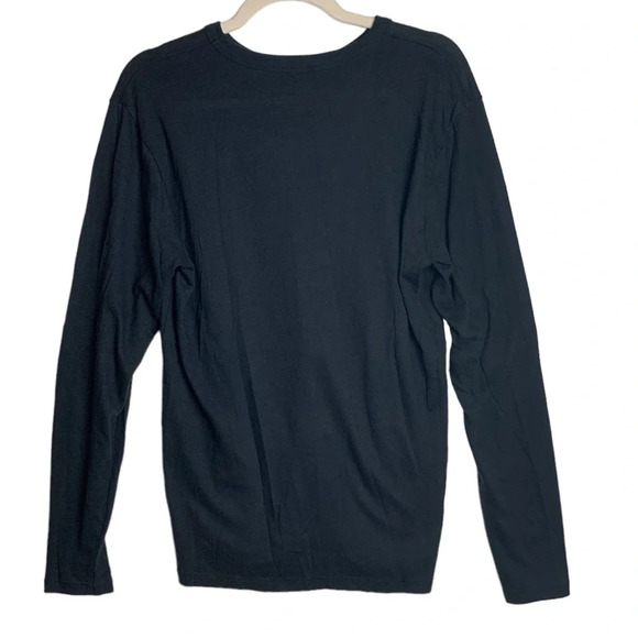 Seek Discomfort Black Long  Sleeve Lightweight Shirt Size Medium YES THEORY - Picture 2 of 7
